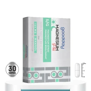 GOODDAY MAGNESIUM PLUS S/G (BISGLISINAT SİTRAT & P5P) 30 KAPSÜL TAKVİYE EDİCİ GIDA